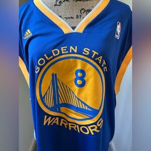 Adidas Blue and Yellow Warriors Jersey -2XL